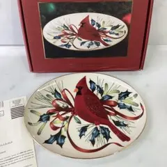 未使用品  LENOX インテリア飾り皿　オーバル皿　鳥絵皿（W-10）