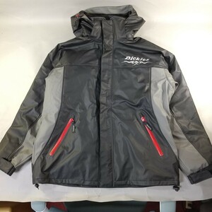 6303●同梱NG ディッキーズ Dickies 取外可能フード PVC 防水防風防寒着 フリース中綿ジャケット メンズLL 船釣 レイン マウンテンパーカー