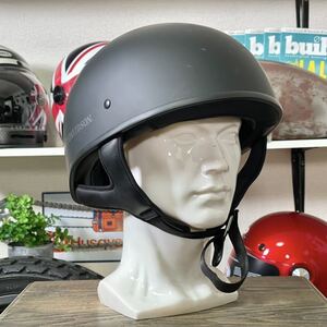 ☆Harley-Davidson ハーレーダビッドソン Overdrive Low Profile Half Helmet ハーフヘルメット マットブラック/XXXL（L相当）半ヘル