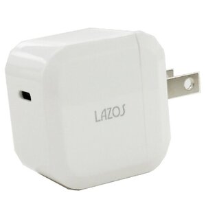 LAZOS 急速充電 コンセントAC充電器 Type-Cポート PD20W iPhone16急速充電対応充電器 iPad対応 スマホ用急速充電器 折り畳み式 L-AC20-C1