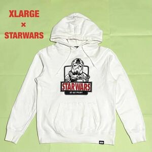 【希少】XLARGE×STARWARS　コラボパーカー　AT-AT PILOT　ビッグロゴ　プルオーバー　裏起毛　エクストララージ　スターウォーズ　0143222