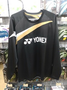 【16665Y（007）L】YONEX　ユニロングスリーブTシャツ　ブラック　Lサイズ 新品 未使用 タグ付 バドミントン　2023モデル　展示会限定