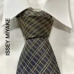 ISSEY MIYAKE チェック ジャガード シルク ネクタイ 日本製