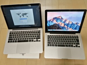 Macbook pro 2台　まとめて　ジャンク扱い　　 Apple 13-inch CPU core i7 i5 Retina　2011 early 2013 late