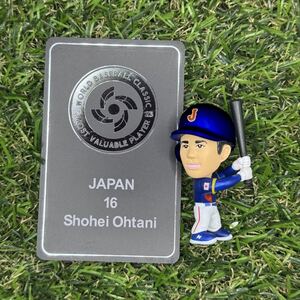 非売品　大谷翔平　WBC2023日本代表　ビジターユニフォームデザインフィギュア　MVPサインプリントスタッツカード　ドジャース　侍ジャパン