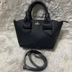 極美品 MARY QUANT ハンドバッグ ショルダーバッグ 2way リボン