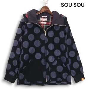 SOU SOU × le coq sportif ソウソウ × ルコック 秋冬 ドット柄 ウール バイク BIKE パーカー ジャケット Sz.XS レディース　K5T00069_1#N