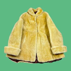 50s〜60s Laskin Skinner Mouton Fur Coat 50年代 60年代 ムートンコート ファーコート ショールカラー ムートン vintage ヴィンテージ