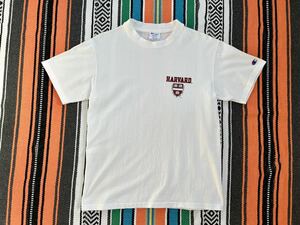 送料無料 チャンピオン USA製 Tシャツ Mサイズ ホワイト 白 ハーバード大学 丸胴 目無 トレーナー Champion トリコタグ 90sヴィンテージ