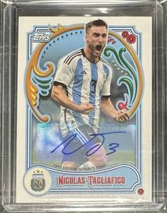 【Nicolas Tagliafico / ニコラス・タグリアフィコ】直筆サインカード 2023 TOPPS ARGENTINA FILETEADO SET アルゼンチン リヨン Lyonnais