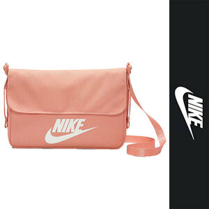 新品 NIKE SHOULDER BAG ナイキ バッグ ショルダーバッグ ピンク ホワイト スウッシュ レディース 手さげ マグネット NSW 3L 正規品