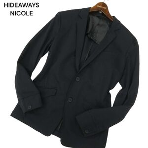 HIDEAWAYS NICOLE ハイダウェイ ニコル 通年 モクロディ カット テーラード ジャケット Sz.48　メンズ ネイビー　C4T01876_3#O