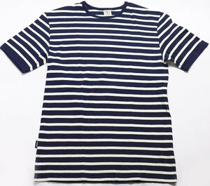 AVIREX (アヴィレックス) デイリーシリーズ クルーネック ボーダーTシャツ #6163371 美品 ネイビー size XL