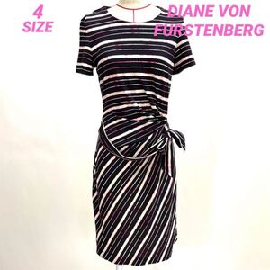 DIANE VON FURSTENBERG シルク半袖ワンピース 夏 B8506