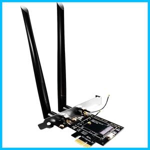 X1 PCIe WiFiアダプタ、M.2 - Key WiFiモジュール用、6 E dBi M.2 WA01 SMAアンテナ付属 