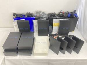 【IE107】(O) SONY PS2 本体 12台 大量 まとめ 薄型 SCPH-70000×3/SCPH-90000/SCPH-50000/SCPH-55000GT 他 通電のみ確認済 ジャンク 中古