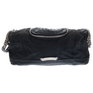 CHROME HEARTS クロムハーツ TOILETRY DUFFLE ワックスコットン トイレタリー ダッフル 3セメタリー セカンドバッグ ブラック