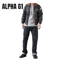 ALPHA INDUSTRIESタグ付き/G-1/レザジャケット/XL/山羊革/