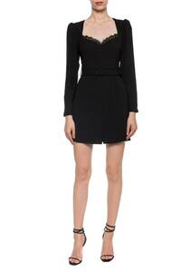 セルフポートレイト Self-Portrait ワンピース 黒 ブラック US4 UK8 サイズ M 未使用品 Crepe Cut-out Mini Dress