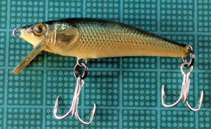 中古 スカジットデザインズ バルサ チップミノー 緑金 SKAGIT DESIGNS ChipMinnow