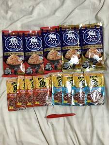 希望色に変更可要連絡　猫餌　B 魚づくし　60g 3食入5袋(赤3金2 )15食　C BIG 魚80g 8食(赤4青4) 計13袋(23食) 送料別出品　全2025年以降