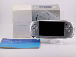 ■要商品説明確認・現状品■ SONY PSP 本体 PSP-3000 ミスティック・シルバー 箱・説明書付き バッテリーなし ジャンク