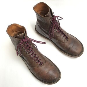 trippen/トリッペン☆オールレザー/本革/レースアップ/ショート/ミドルブーツ【39/24.0-25.0/茶】Vintage/Leather/Boots/shoes◇cWB104-02