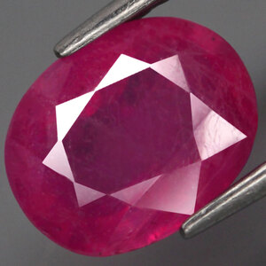 【天然大粒ルビールース 2.28ct:9289】モザンビーク産 Natural Ruby 裸石 標本 鉱物 宝石 コランダム jewelry Mozambique