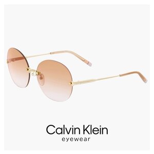 新品 レディース カルバンクライン サングラス ck2154sa 713 calvin klein ラウンド 型 UVカット UV400 紫外線対策 ツーポイント