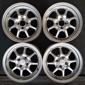 管理番号：A10-114【4本価格】【15x6.5J 4x100 ET+45 ハブ73】ENKEI J-SPEED・２ピース・フィット ヴィッツ等・適格請求書発行可能