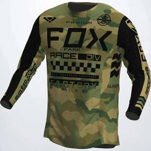 FOX モトクロスジャージ　長袖Tシャツ エンデューロ　ダウンヒル　メッシュ素材　サイズL 迷彩3