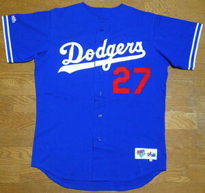 実使用 ケビン ブラウン 1999 バッティング ジャージ Majestic Jersey MLB ユニフォーム ドジャース Dodgers メジャーリーグ