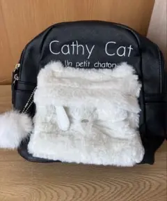 Cathy Cat リュック 黒 ファー