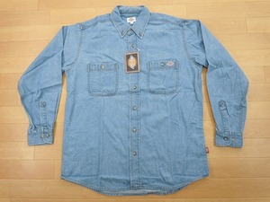 g84★新品★サイズ L★DICKIES ディッキーズ FB460U デニムシャツ★ワークシャツ ボンマックス★カラー7 ブルー★即決★