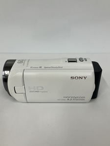 100円～◆SONY ソニー HDR-CX420 バッテリー付 HANDYCAM HD ホワイト 60x ビデオカメラ ハンディカム デジタルビデオカメラ 通電確認済 