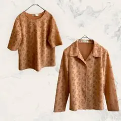 【セット売り】SURELADY ジャケット Tシャツ レトロ オレンジ系