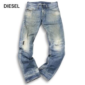 イタリア製★ DIESEL ディーゼル 【BELTHER 0838N】 ダメージ加工 スリム テーパード デニム パンツ ジーンズ Sz.29 メンズ　I5B00008_1#R