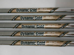 中古シャフト★Dynamic Gold EX WEIGHT LOCK X100★5本★36.25in~約半インチ刻み★ウェイトロック