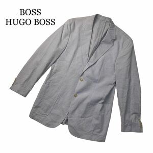 BOSS HUGO BOSS ヒューゴボス テーラードジャケット 背抜き ストライプ 薄紫色 パープル サイズ50
