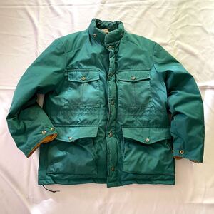 【L】 80s Eddie Bauer ダウン ジャケット 黒タグ エディーバウアー 70s 日の出タグ LL BEAN DOWN JACKET ウールリッチ ヴィンテージ 古着