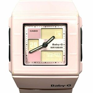 ■稼働品・美品　CASIO　BABY-G　CASKET BGA-200-4E2DR　カシオ　ベビージー　アナデジ　ウィンターパステル　ピンク　電池交換済