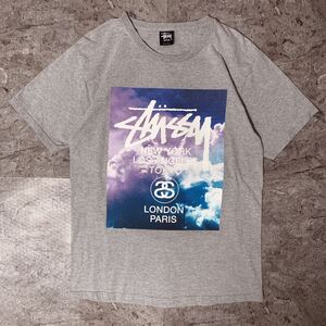 00s Old Stussy オールドステューシー クラウドフォトプリントTシャツ 空 雲 グレー 灰色 M 80s 90s ビンテージ