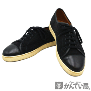 JOHN LOBB【ジョンロブ】0315 LEVAH レヴァー スニーカー 靴 スエード ネイビー 紺色 メンズ 男性用【中古】USED-B