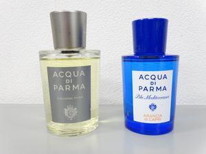 2点セット まとめて 残量9割程度 ACQUA DI PARMA アクアディパルマ コロニア プーラ 100ml ブルー メディテラネオ アランチャ 75ml 香水