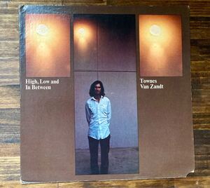 US original POPPY初版 希少シルバーフォント Townes Van Zandt High, Low And In Between (pys-5700)