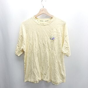 ◇ ⊂ CONVERSE コンバース コットン100% 半袖 Tシャツ サイズM イエロー レディース E