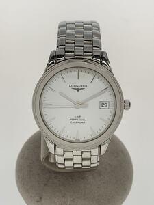 LONGINES◆クォーツ腕時計/アナログ/WHT/SLV/L4.722.4