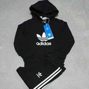 【新品タグあり】adidasOriginals◯LogoSweat Set♪セットアップ★サイズ1-2y92cm★ベビー服◯アディダス◯フード付♪パーカー