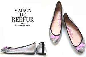 二点落札で送料無料！　★ M78♪ MAISON DE REEFUR シルバー　パンプス　レディース　靴　36 1/2 LesPetitsBonheurs