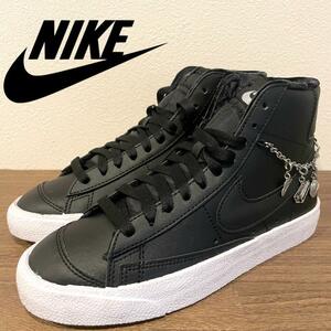 NIKE WMNS BLAZER MID 77 LX ナイキ ブレーザー ミッド ブラック レディース DM0850-001 ハイカットスニーカー 23cm 美品